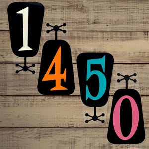 Satellite Mid Century Atomic House Address Numbers