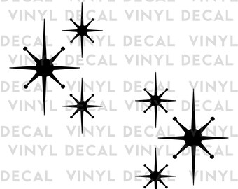 Atomic Star Decal Etsy