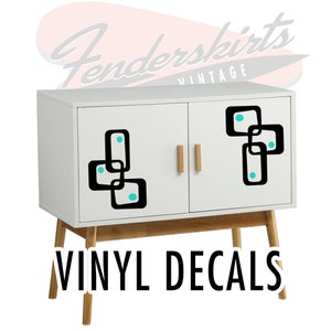 2er Set Calypso Mid Century Vinyl DECAL Vintage Inspiriert Retro