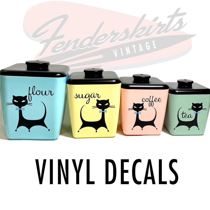 Cat Canisters Etsy