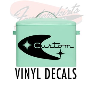 Quasar Boomerang Starburst CUSTOM Vinyl DECAL Vintage Inspired Retro Mid Century