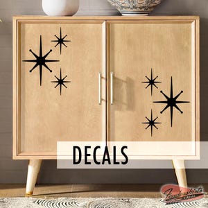 Polaris Atomic Starburst DECALS Retro Mid Century Modern Star
