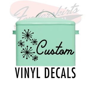 Atomic Dandelion CUSTOM Vinyl DECAL Vintage Inspired Retro Mid Century