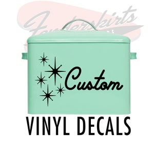 Calcomanía de vinilo personalizada Polaris Atomic Starburst de inspiración vintage retro de mediados de siglo