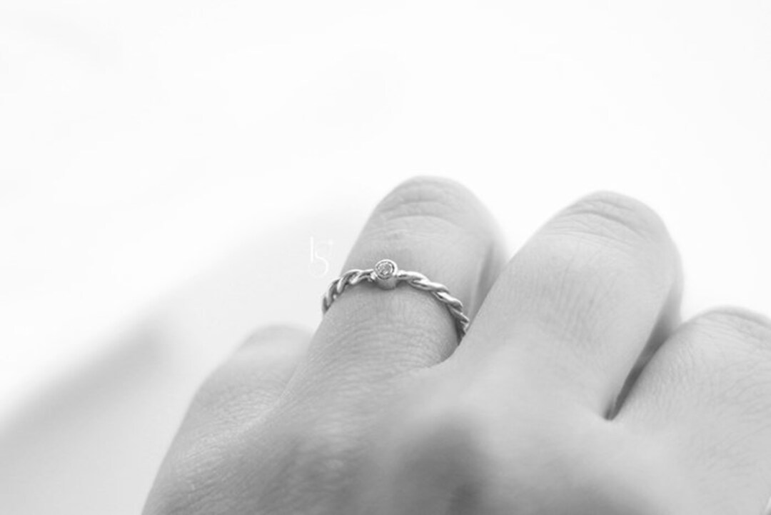 Twist Wedding Ring. Wedding Band. Engagement Ring. Stackable Ring