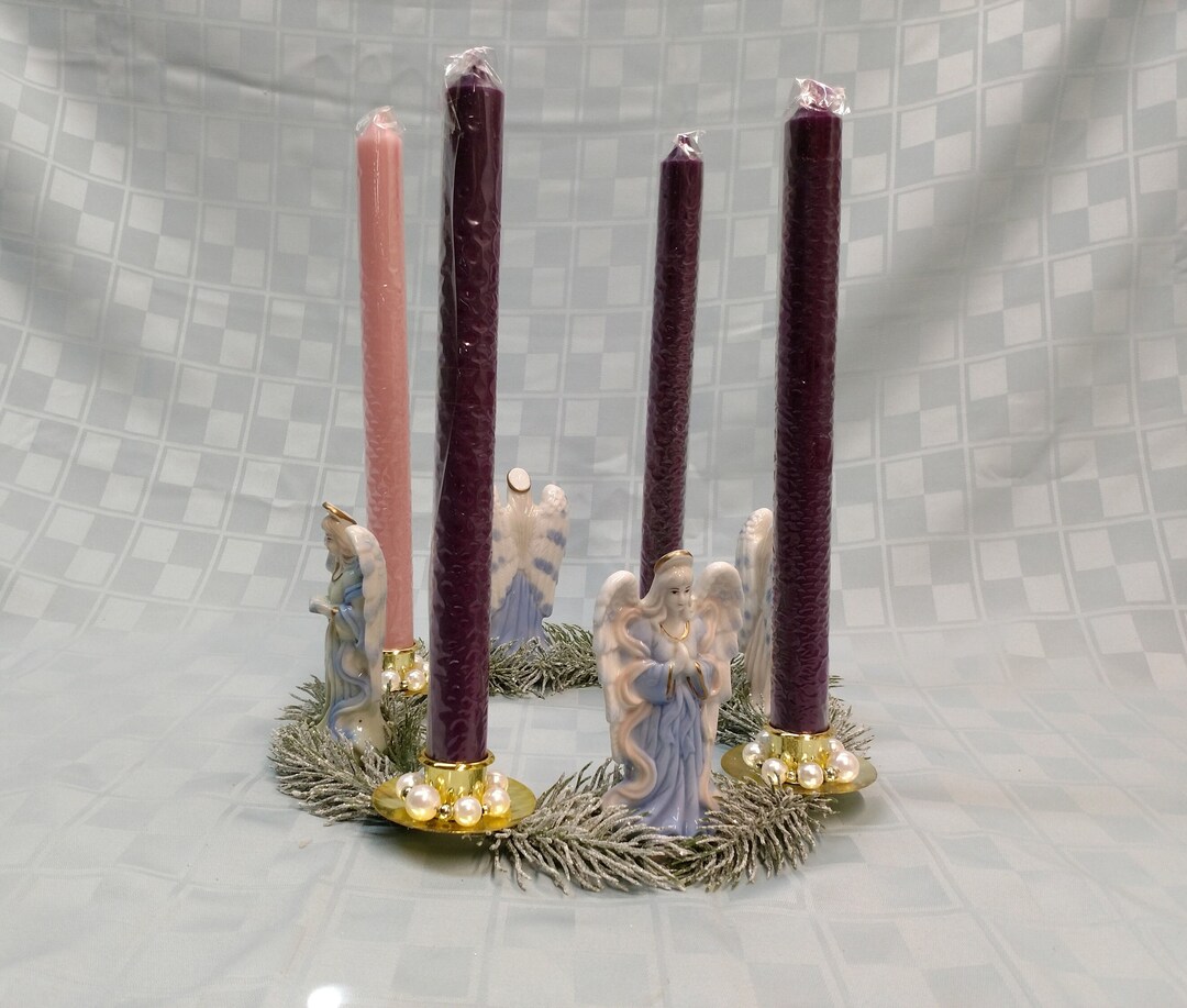 Advent Wreath Candle Holder Christmas Centerpiece 10 Etsy