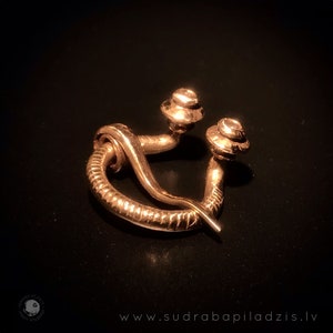 PENANNULAR FIBULA, Viking Age Bronze Brooch, amulet, replica, historical