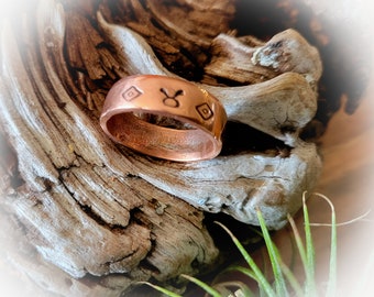 Taurus Copper Ring