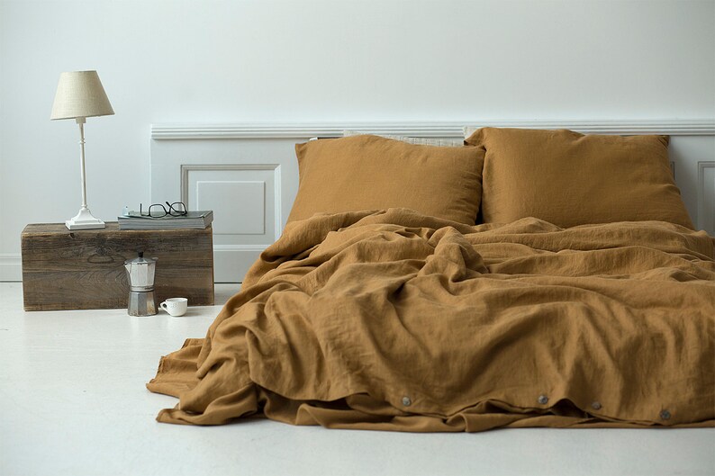 Soft Linen Bedding Set Washed Bed Linen Linen Duvet Cover Etsy