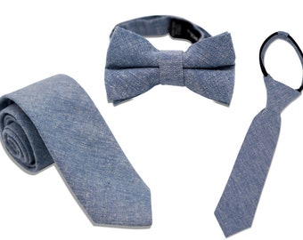C Toddlers and Standard Tie for Infants Littlest Prince Matching Bow Tie Youth /& Men Zipper Tie