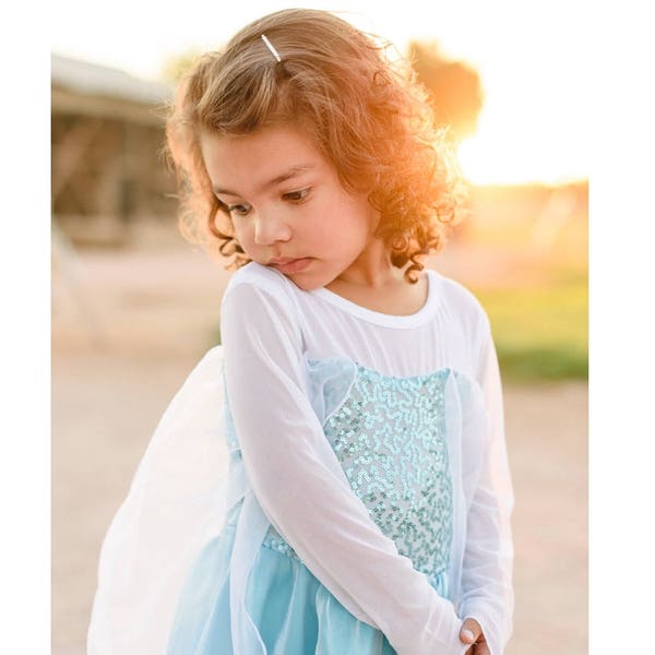 Magical Elsa Princess Dress in a Beautiful & Comfortable Long Sleeve | Toddler | Youth