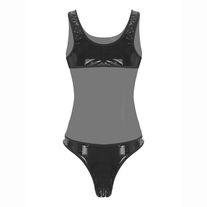 Fashion Womens Onepiece Swimsuit Pool Party Swimwear Wet Look Etsy