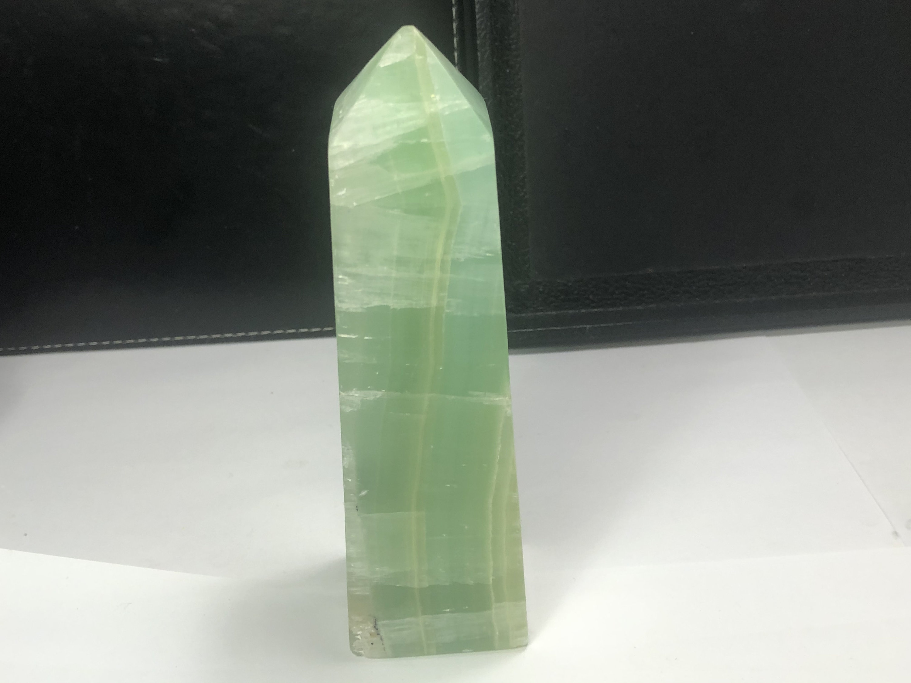 576 Grammes New Find Top Grade Pishtachio Calcite Green Tower Pakistan