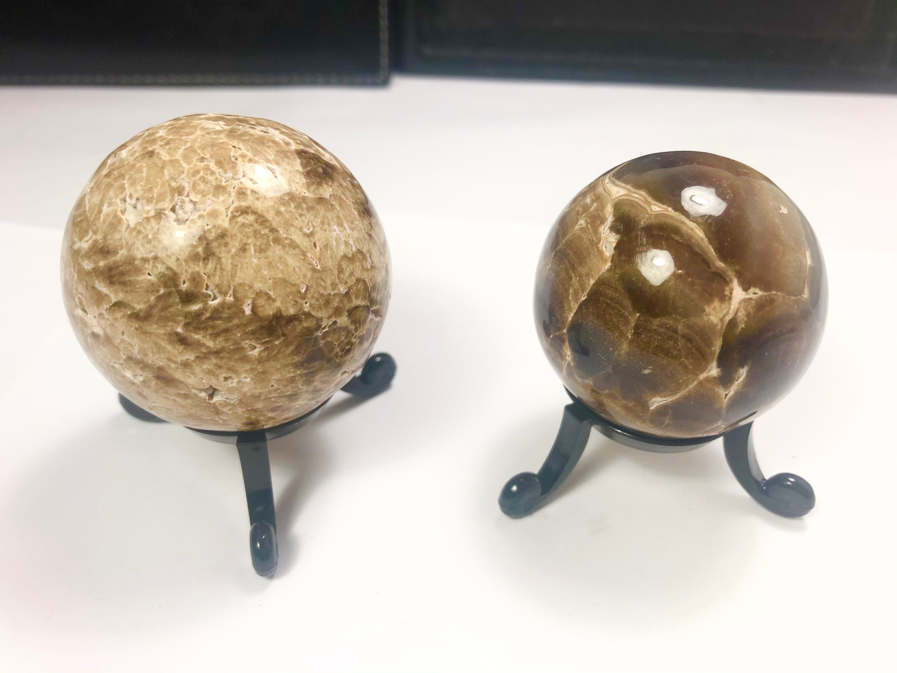 500 Grammes Top Grade Brown Chocolate Calcite Sphères de Cristal Pakistan