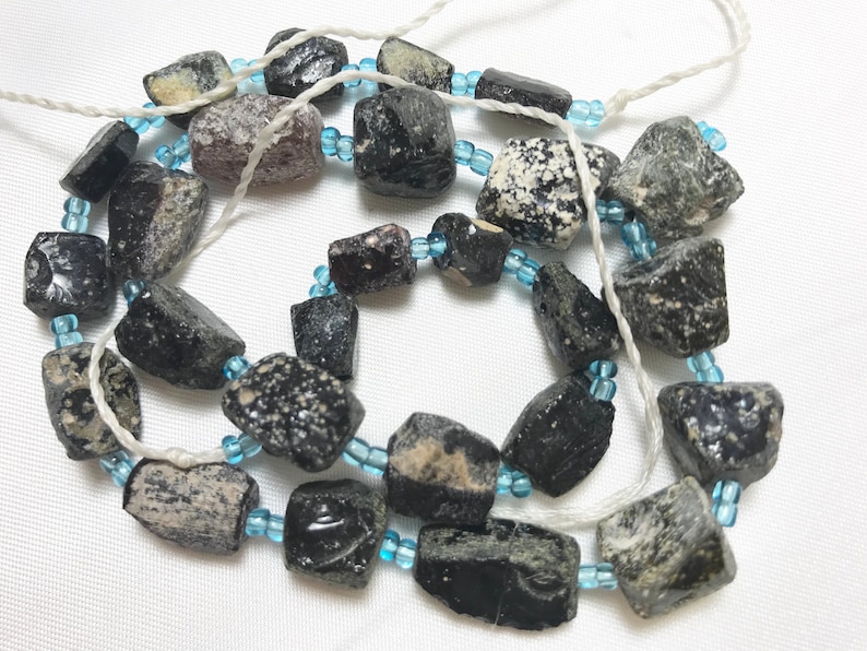 stunnning extreme patina Ancient Glass Beads 1500-2000 Years