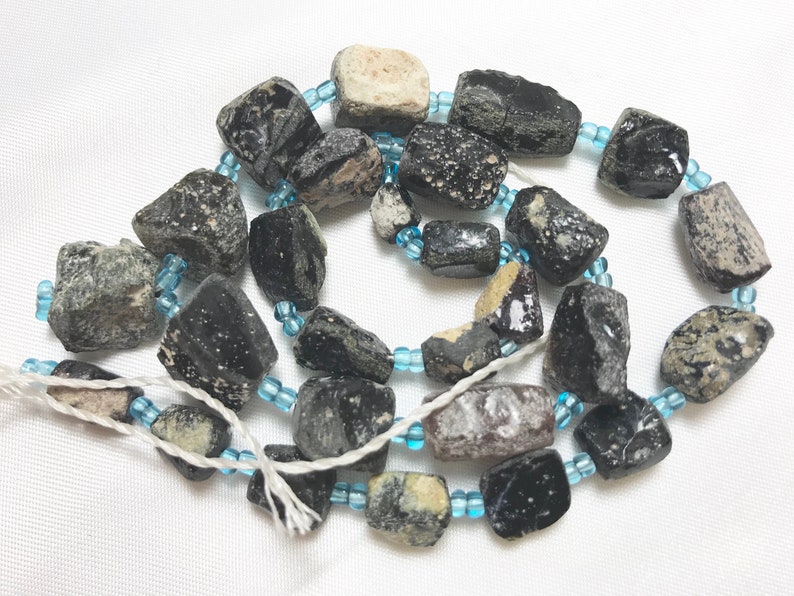 stunnning extreme patina Ancient Glass Beads 1500-2000 Years