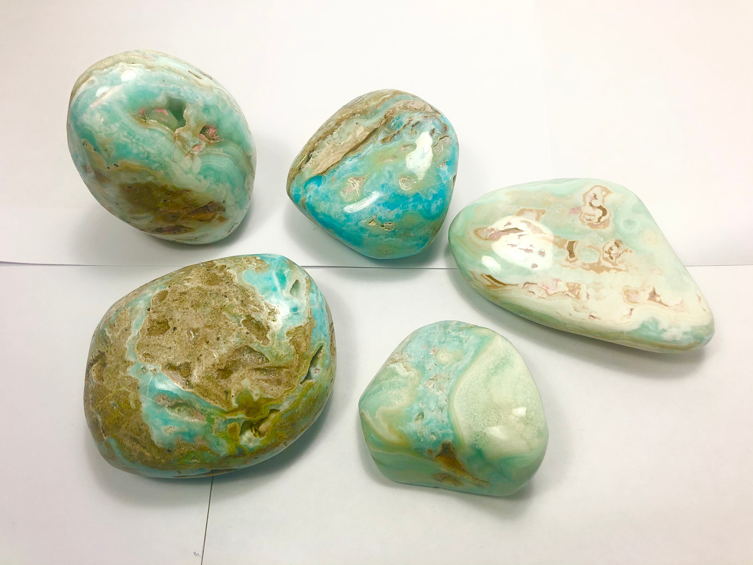 1279 Grammes | 5Pcs Lot New Find Top Grade Aragonite Crystals Sphères Pakistan