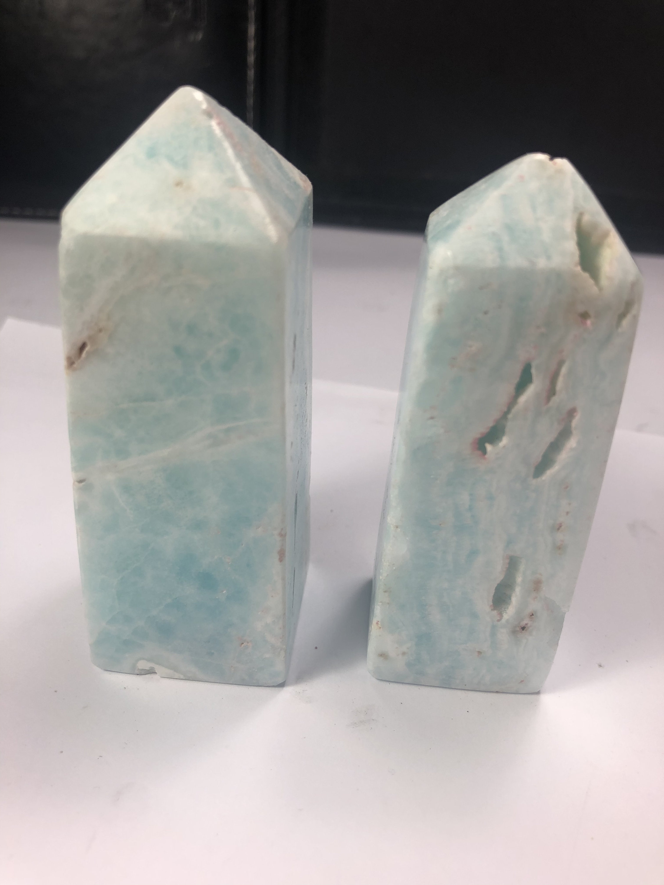 342 Grammes | 2Pcs New Find Top Grade Caraïbes Calcite Crystal Towers Pakistan