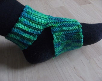 Fait sur commande Yoga chaussettes au crochet, laine mérinos
