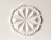 First Wedding Anniversary Livingroom Art Wall Sculpture Home Office Paper Origami Relief-Modern Decor Abstract Minimal