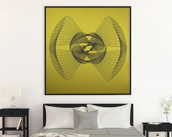 LARGE ABSTRACT PRINTS single piece on shiny golden paper designed by kubo novak