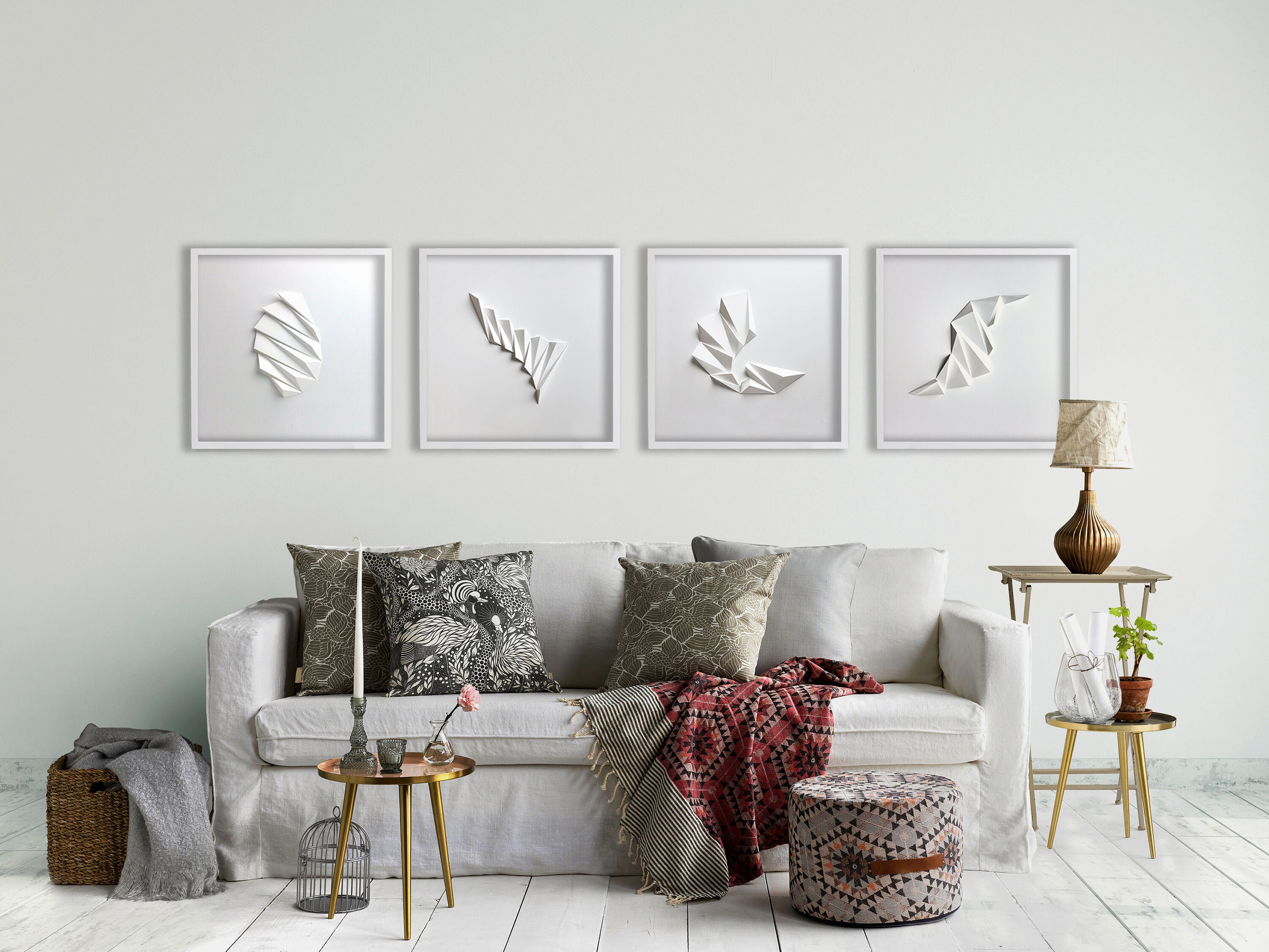 Living Room Art Wall Hanging - Home Office - Abstract Mini Wall ...