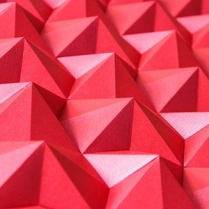 Red Wall Sculpture Interlocking Paper - Etsy