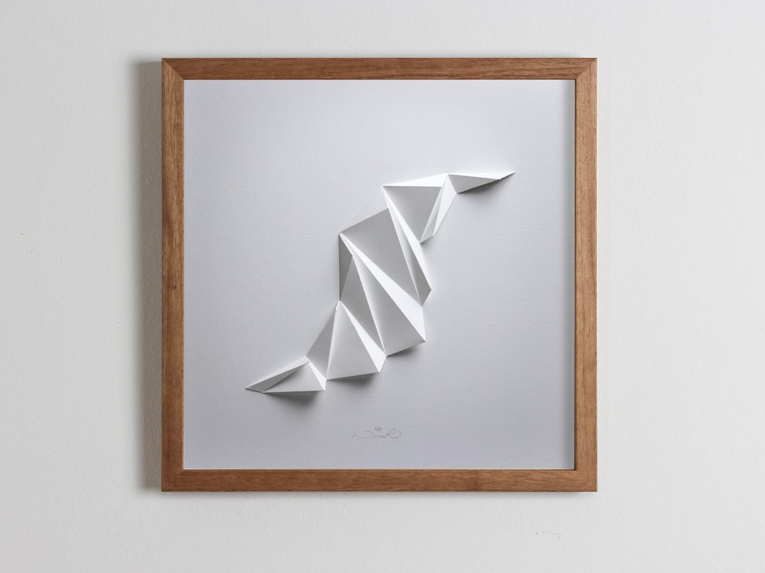ABSTRACT WALL SCULPTURE Large Paper Art Living Room Home Office Origami Abstract Decor Object