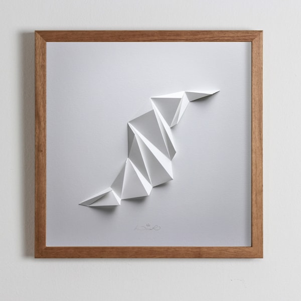 ABSTRACT WALL SCULPTURE grand art du papier Salon Home Office Origami Abstract Decor Object Art White Relief Gift Architect Pleat4W