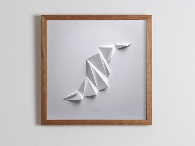 ABSTRACT WALL SCULPTURE large paper art Living room Home Office Origami Abstract Decor Object Art White Relief Gift Architect Pleat4W image 1