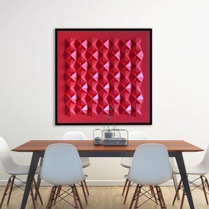 Red Wall Sculpture Interlocking Paper - Etsy