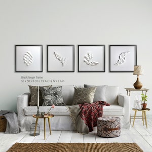 Living room art Wall Hanging Home Office Wall Sculpture Origami Abstract Decor Object Art White Paper Relief Gift Architect Pleat2 image 2