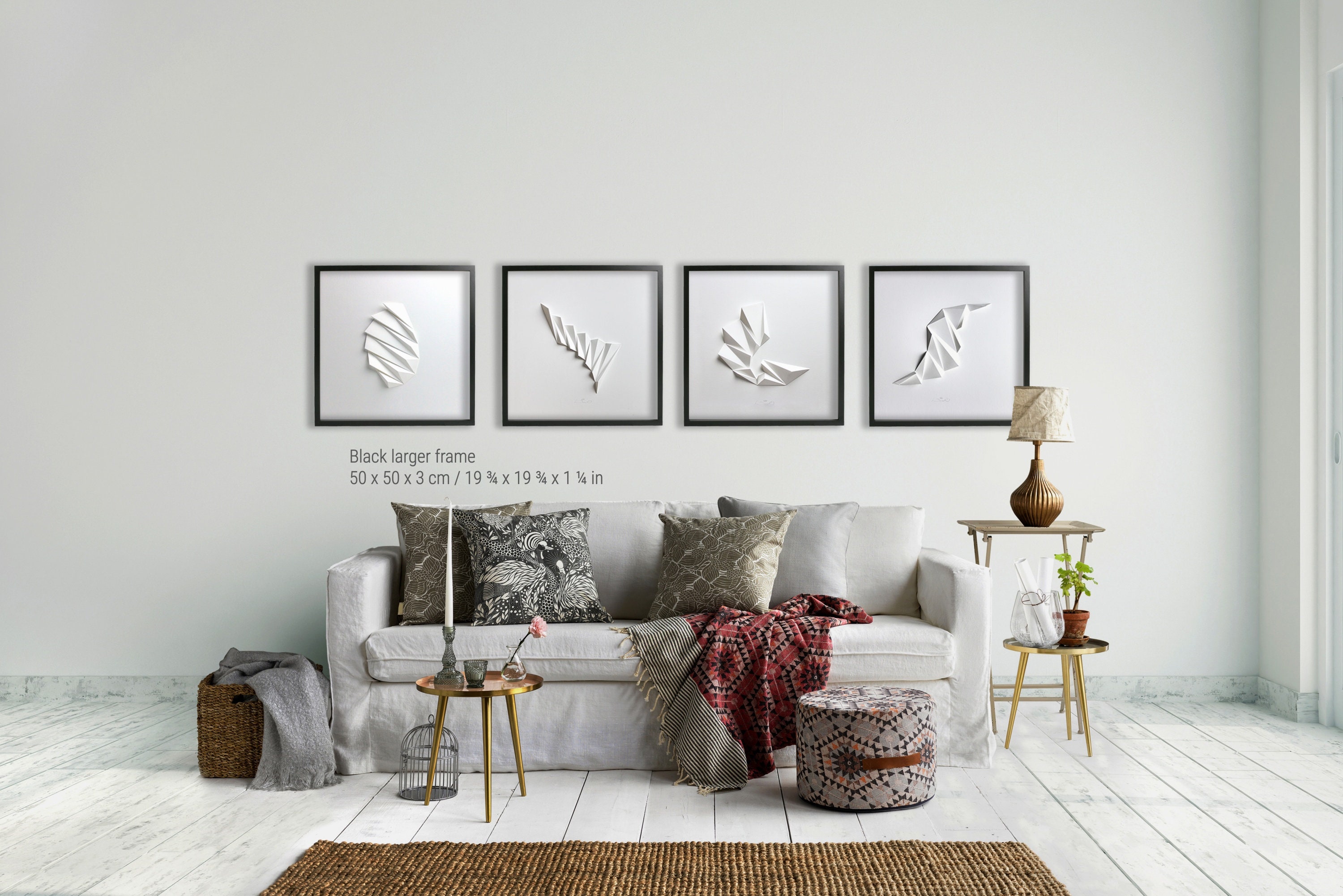 Living Room Art Wall Hanging Home Office Wall Sculpture Origami ...