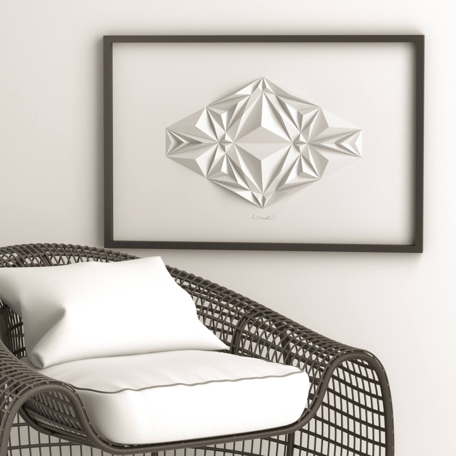 Living Room Art Wall Hanging Home Office Abstract Mini Etsy