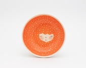 Orange serving bowl - Ice Cream bowl  - serving dish - Orange ceramic serving bowl - Face plate - Kitchen tableware -  MADE TO ORDER