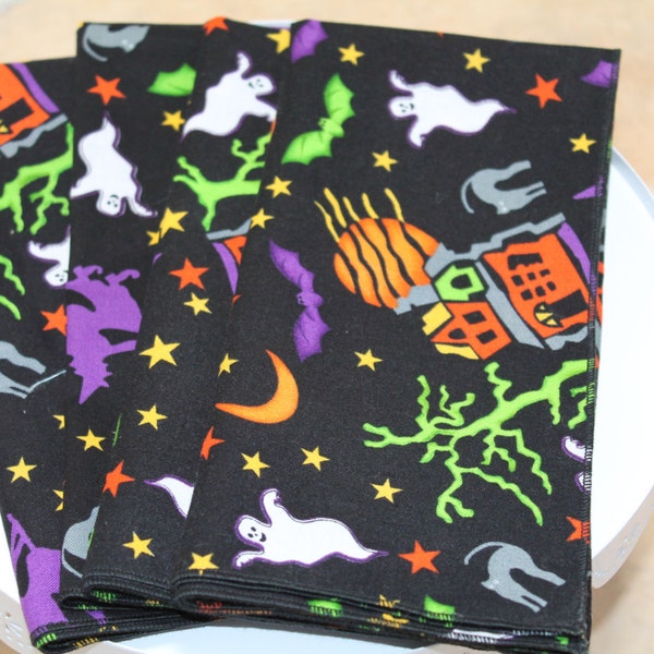 Eco Friendly everyday cloth napkins, Halloween Napkins