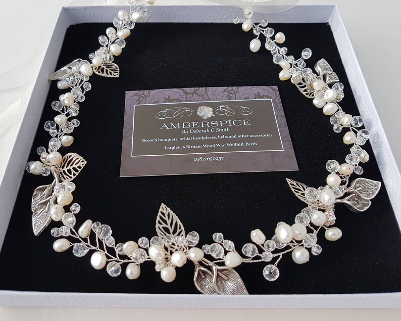 Hair Vine Leaf Hair Vine Pearl Hair Vine Crystal Hair Vine Etsy