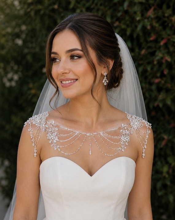 shoulder beads for wedding dress Art Deco Inspired Jewellery, Beaded Lace Bridal Drape shoulder 3/4 sleeves that MATCHING_BELT_BLACK_CALF No one knows why, Color:Wild Flower Blue