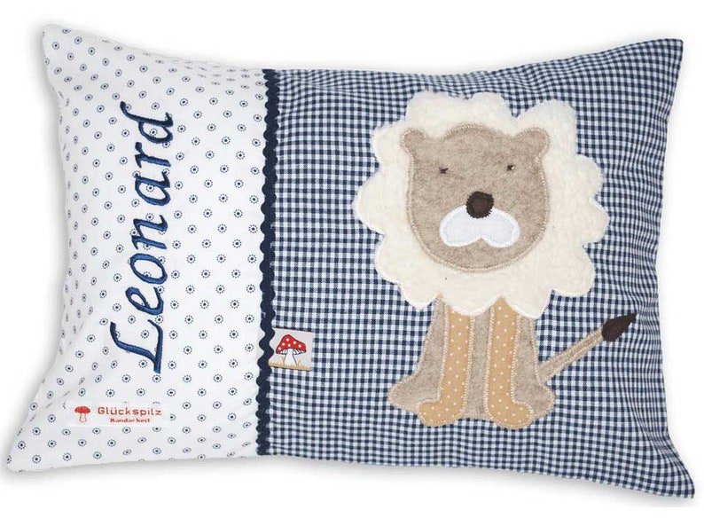 Name pillow Lion, including name, pillow with name, baby pillow, pillow for birth, different colors and sizes image 4
