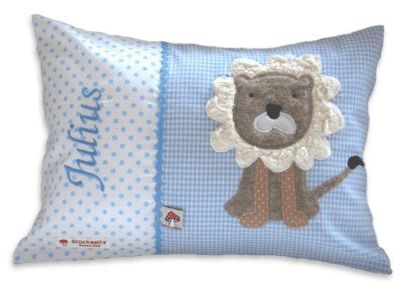 Daten des Kindes Kuschelkissen Namenskissen L/öwe F/üllung