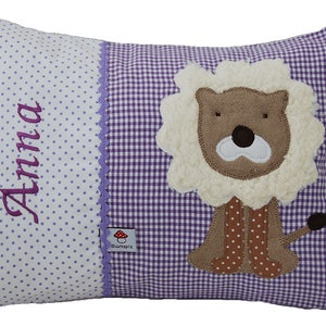 Name pillow Lion, including name, pillow with name, baby pillow, pillow for birth, different colors and sizes image 5