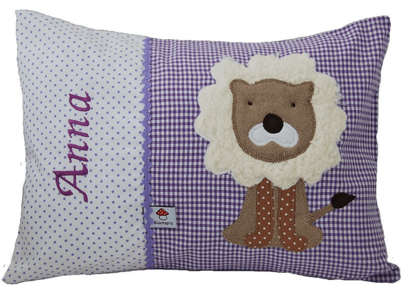 Name pillow Lion, including name, pillow with name, baby pillow, pillow for birth, different colors and sizes image 5