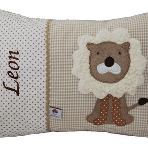 Name pillow Lion, including name, pillow with name, baby pillow, pillow for birth, different colors and sizes image 3