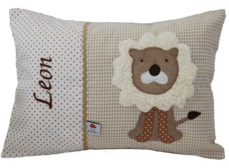 Name pillow Lion, including name, pillow with name, baby pillow, pillow for birth, different colors and sizes image 3