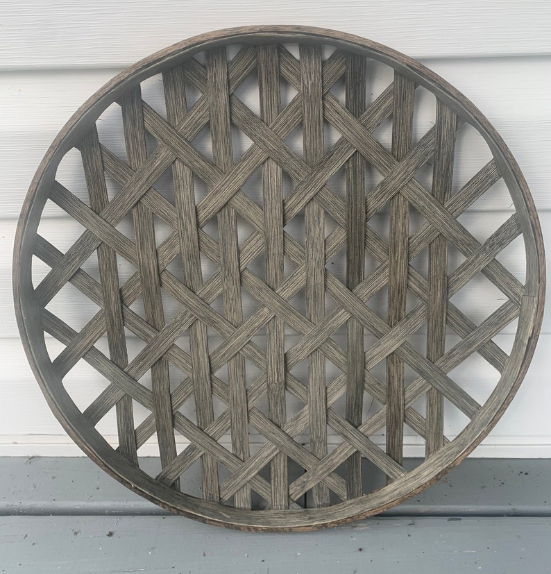 18 Round Handmade Tobacco Basket Basket Wall Decor Etsy
