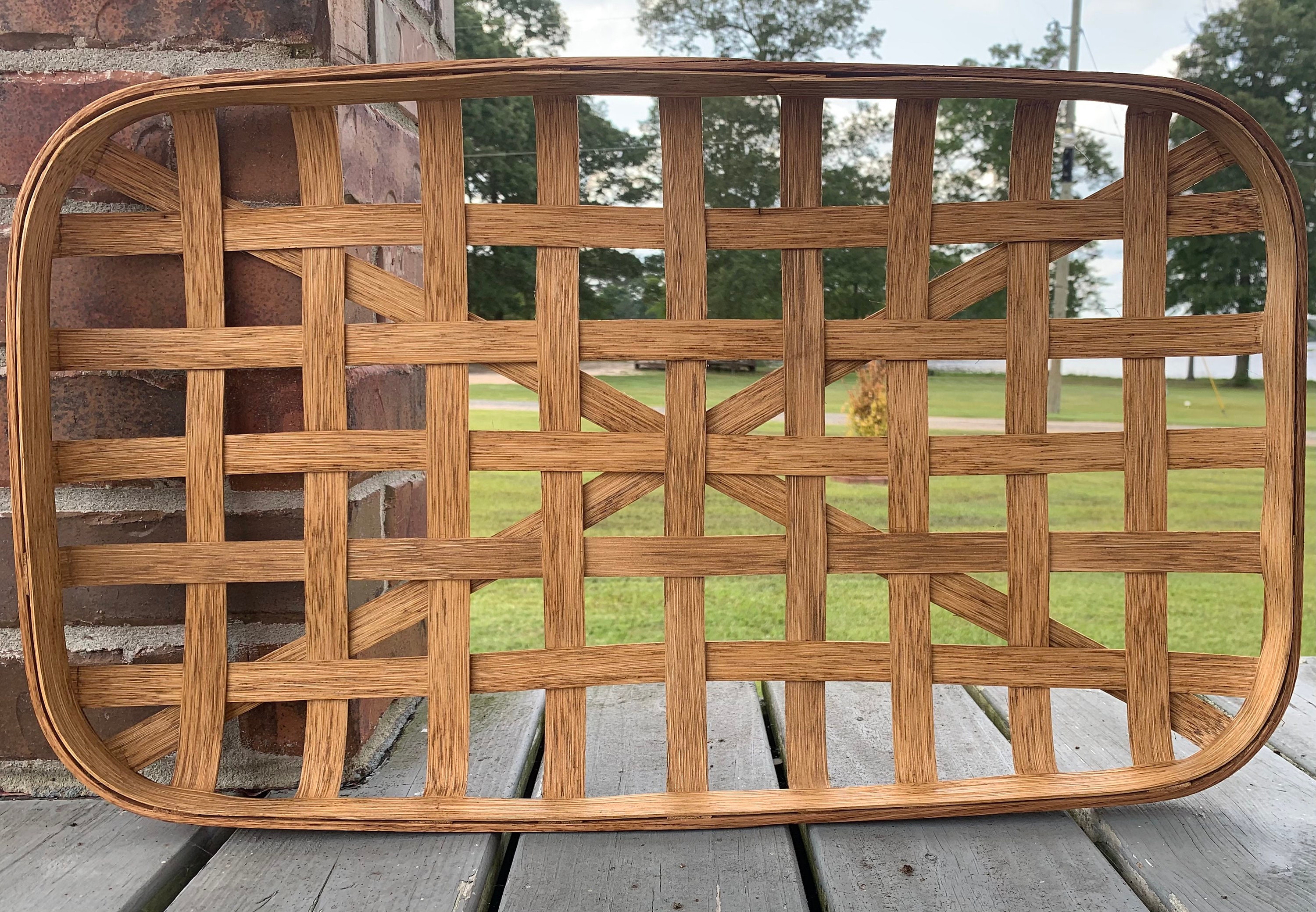 12 X 22 Rectangle Handmade Tobacco Basket Basket Wall Etsy