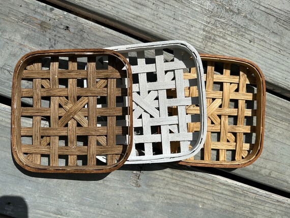 old tobacco basket Mini Square Tobacco Baskets| 5 Sizes| 6”, 8”, 10”, 12”, 14”, Home Decor  Baskets, Farmhouse Basket, Cottage Decor, Housewarming Gift