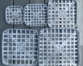 Mini Square Tobacco Baskets| 5 sizes| 6”, 8”, 10”, 12”, 14”, Home Decor Baskets, Farmhouse Basket, Cottage Decor, Housewarming Gift