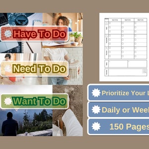 Have To Do, Need To Do, Want To Do - PDF Template for Kindle Scribe and Remarkable