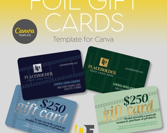 Executive Foil Gift Card Template for Canva